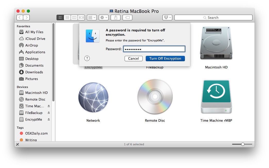password requirement for photo vault on mac